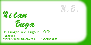 milan buga business card